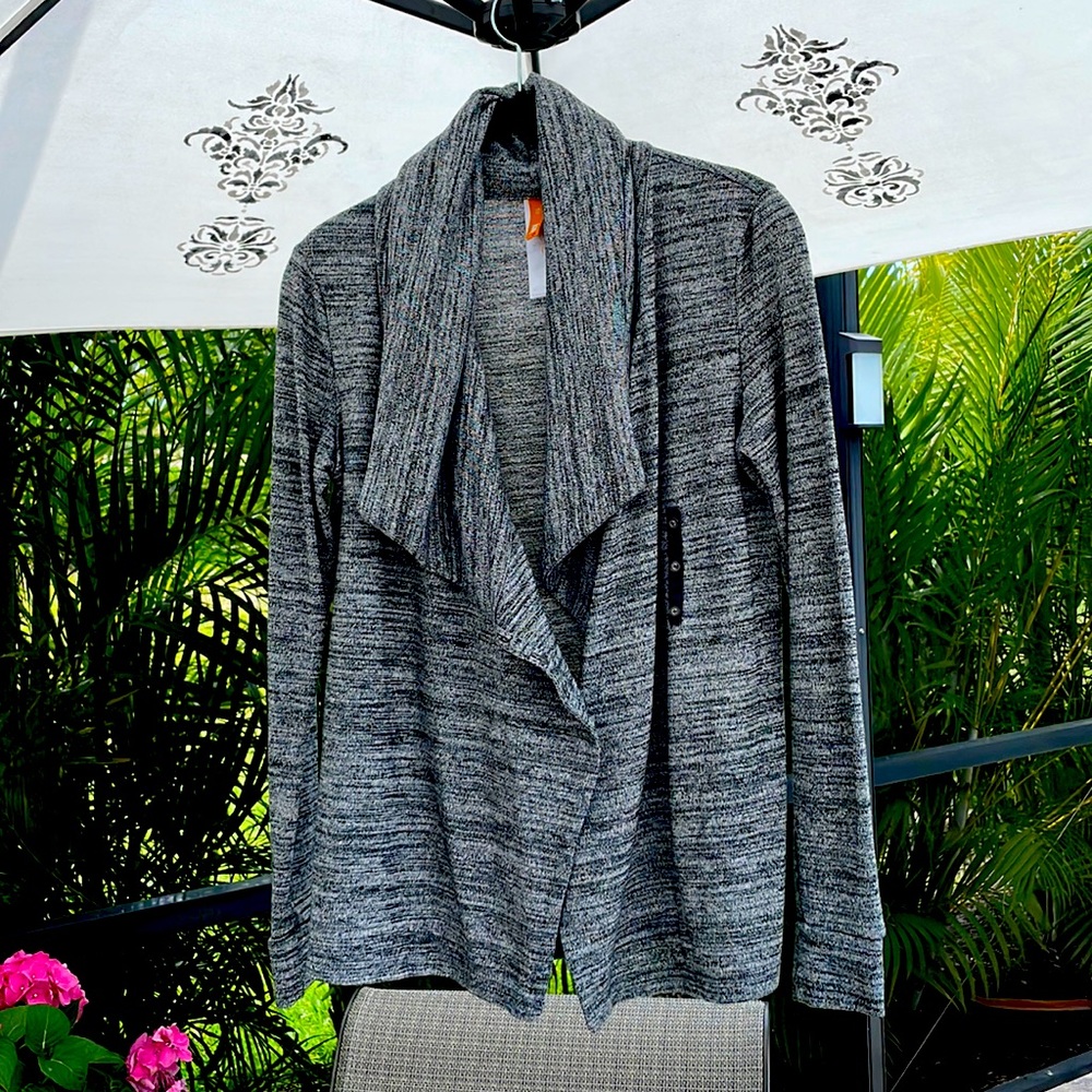 Lucy Sweater Cardigan in Heathered Grey size XS